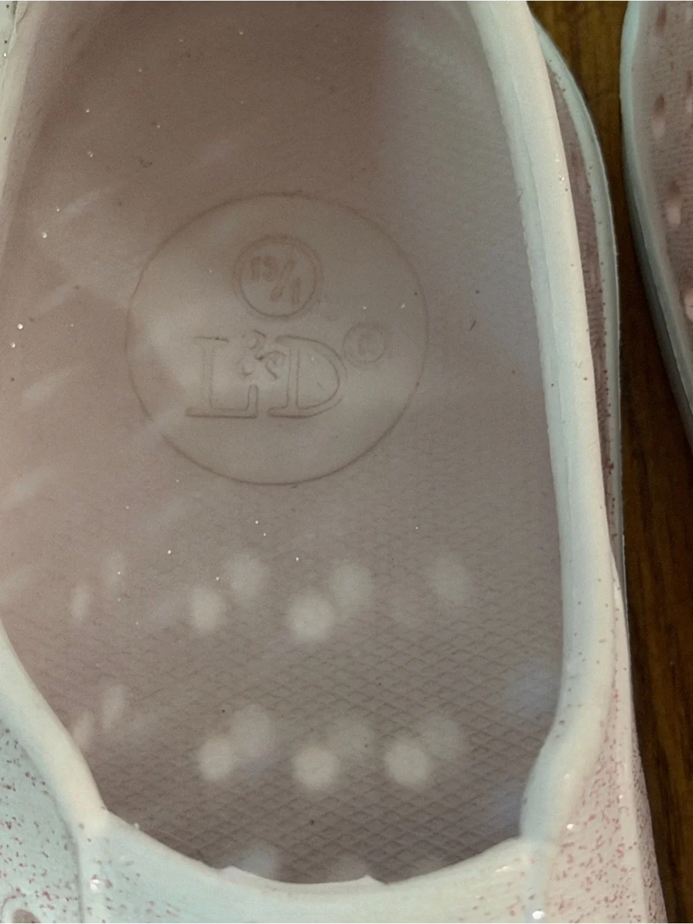Lily & Dan light Pink Glitter Slip-On Water Summer Shoes Girls Size 13/1 Beach